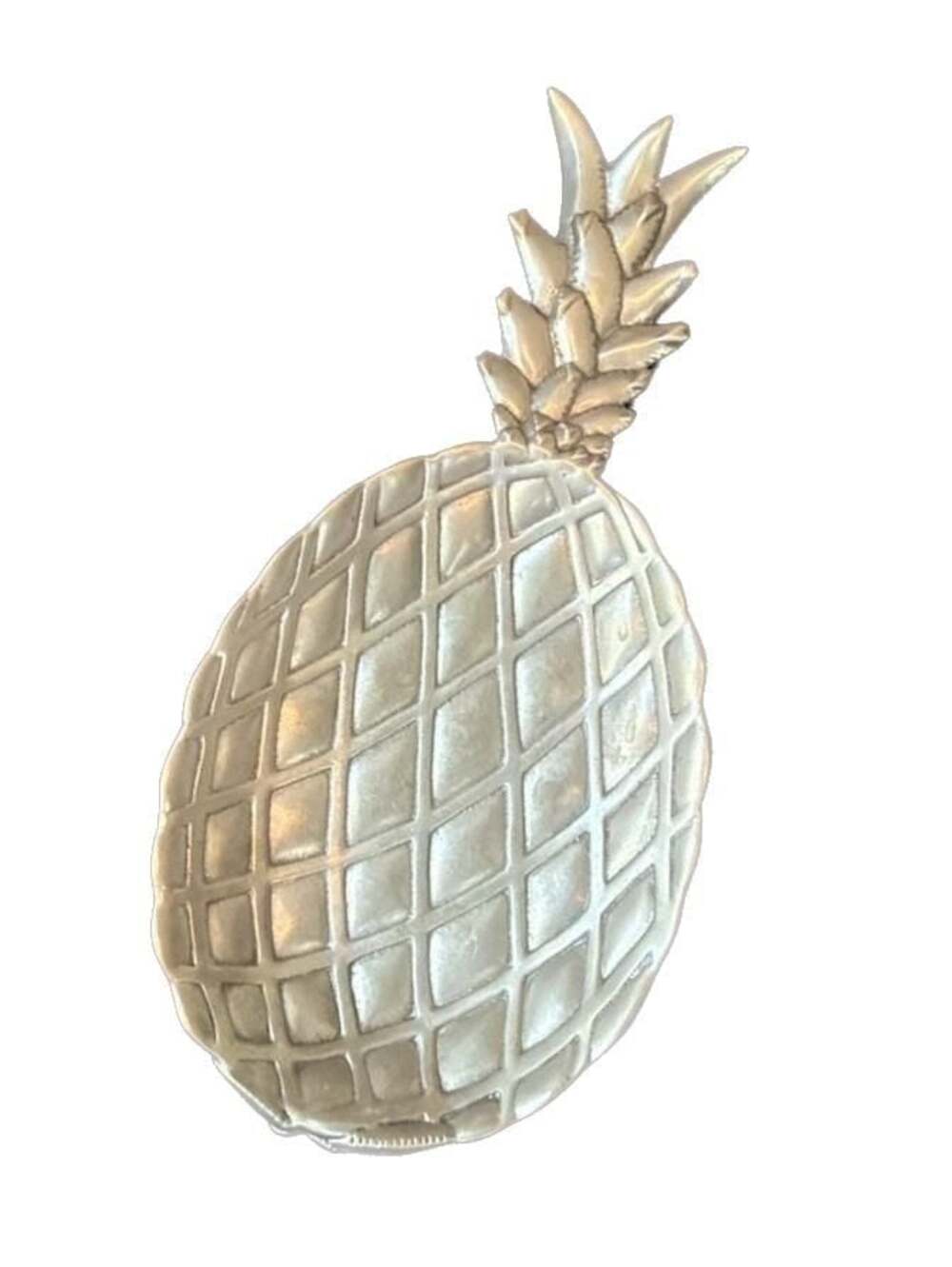 Arthur Court Pineapple Aluminum Serving Dish 351-B, Approx 14”